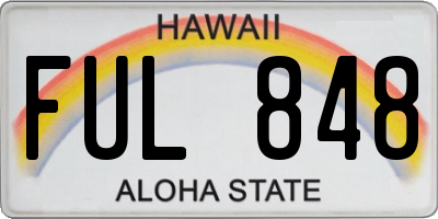 HI license plate FUL848