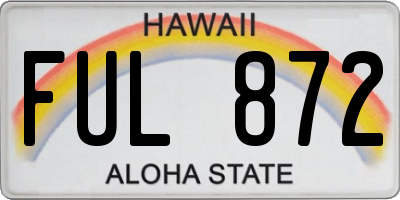 HI license plate FUL872