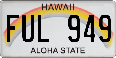 HI license plate FUL949
