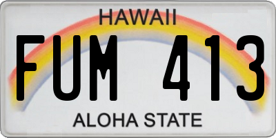 HI license plate FUM413
