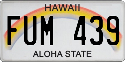 HI license plate FUM439