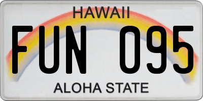 HI license plate FUN095