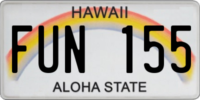 HI license plate FUN155
