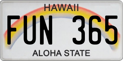 HI license plate FUN365