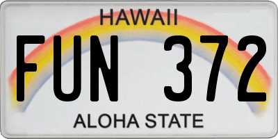 HI license plate FUN372