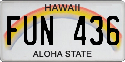 HI license plate FUN436