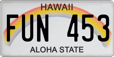 HI license plate FUN453