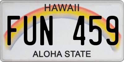 HI license plate FUN459