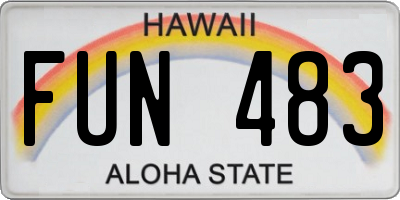 HI license plate FUN483