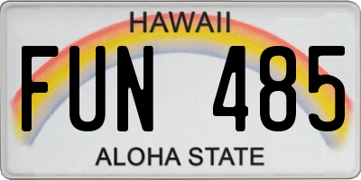 HI license plate FUN485
