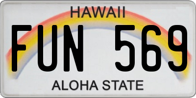 HI license plate FUN569
