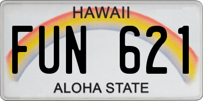 HI license plate FUN621