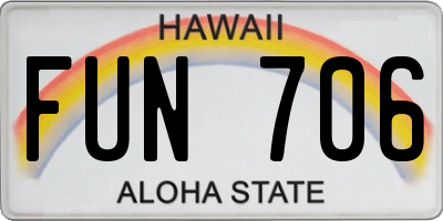 HI license plate FUN706