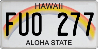 HI license plate FUO277