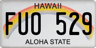 HI license plate FUO529
