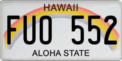 HI license plate FUO552