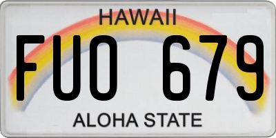 HI license plate FUO679