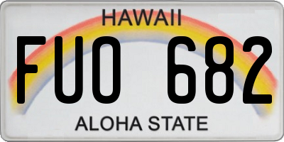 HI license plate FUO682