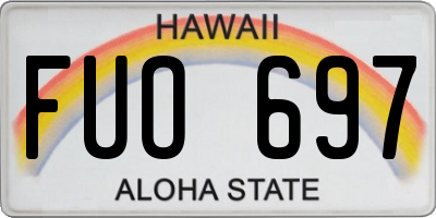 HI license plate FUO697