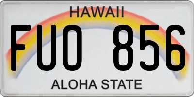 HI license plate FUO856