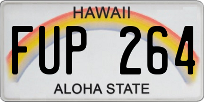 HI license plate FUP264