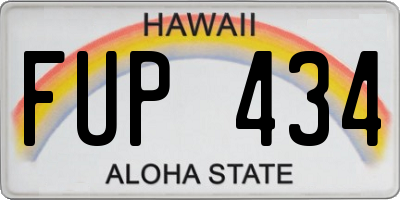 HI license plate FUP434