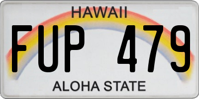HI license plate FUP479