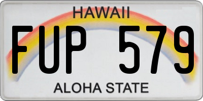 HI license plate FUP579