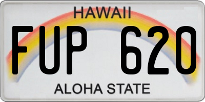HI license plate FUP620