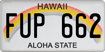 HI license plate FUP662