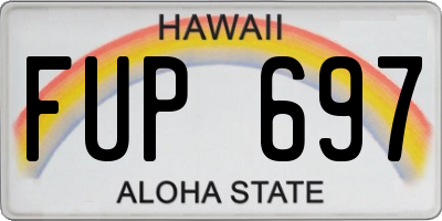 HI license plate FUP697