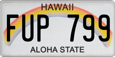 HI license plate FUP799