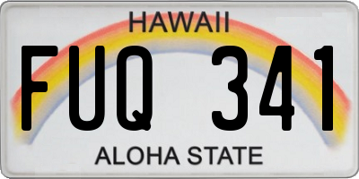 HI license plate FUQ341