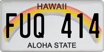HI license plate FUQ414