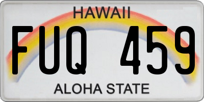 HI license plate FUQ459