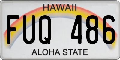 HI license plate FUQ486
