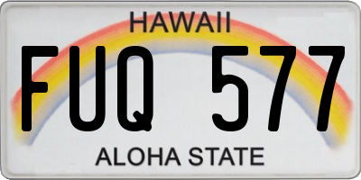 HI license plate FUQ577