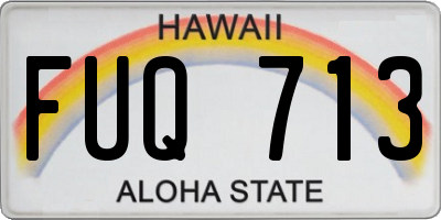 HI license plate FUQ713