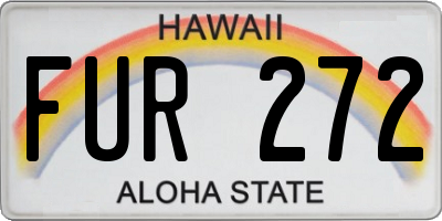 HI license plate FUR272