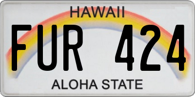 HI license plate FUR424