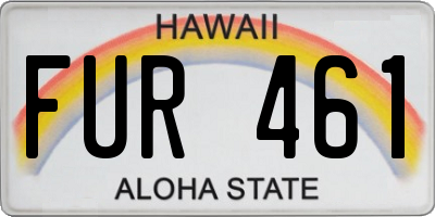 HI license plate FUR461