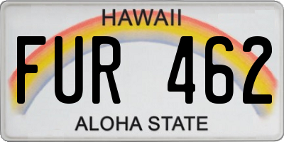 HI license plate FUR462