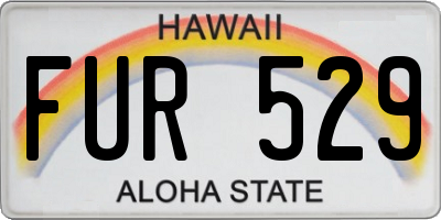 HI license plate FUR529