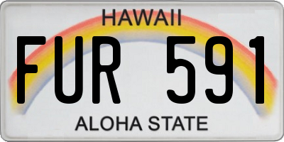 HI license plate FUR591