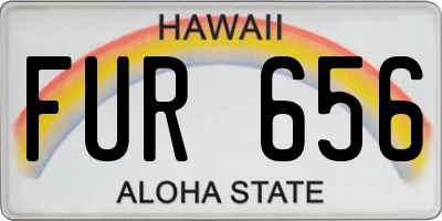 HI license plate FUR656