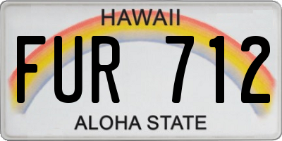 HI license plate FUR712