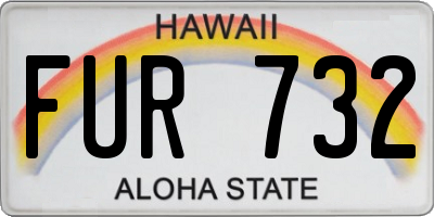 HI license plate FUR732