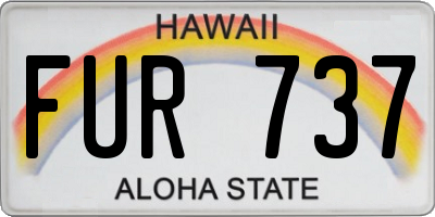 HI license plate FUR737