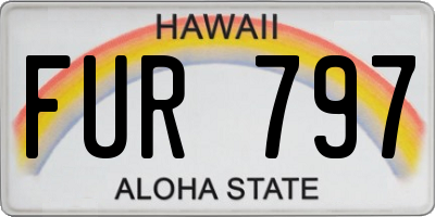 HI license plate FUR797