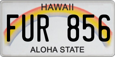 HI license plate FUR856